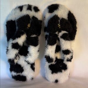 BRAND NEW! GENUINE BRAZIL HAVAIANAS BLACK & WHITE FAUX FUR FLIP-FLOPS SIZE 9/10W